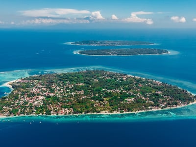 Gili Islands aerial photo